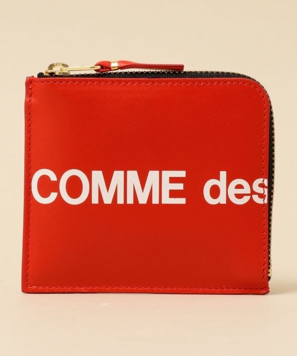コムデギャルソン 財布 ロゴ フルジップ 赤ファッション小物