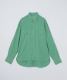 WYTHE NEW YORK: TENCEL PEARLSNAP SHIRT CgO[