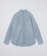 WYTHE NEW YORK: INDIGO CHAMBRAY WORK SHT Cgu[