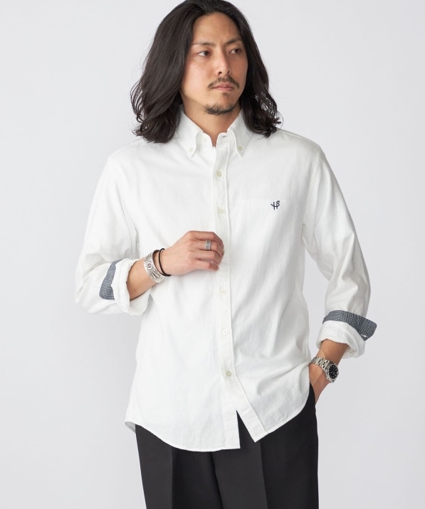 SHIPS: MADE IN JAPAN ワンポイント ロゴ 微起毛 ボタンダウンシャツ