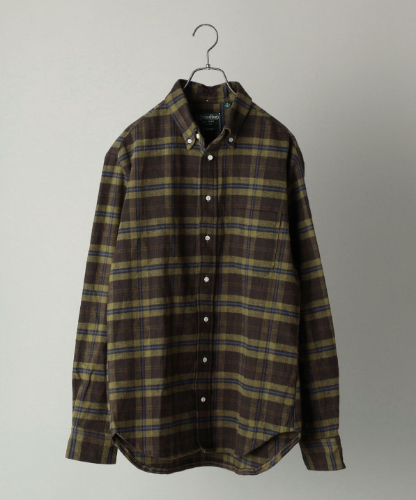 Gitman Vintage: ヘビーツイル チェック ボタンダウンシャツ: シャツ ...
