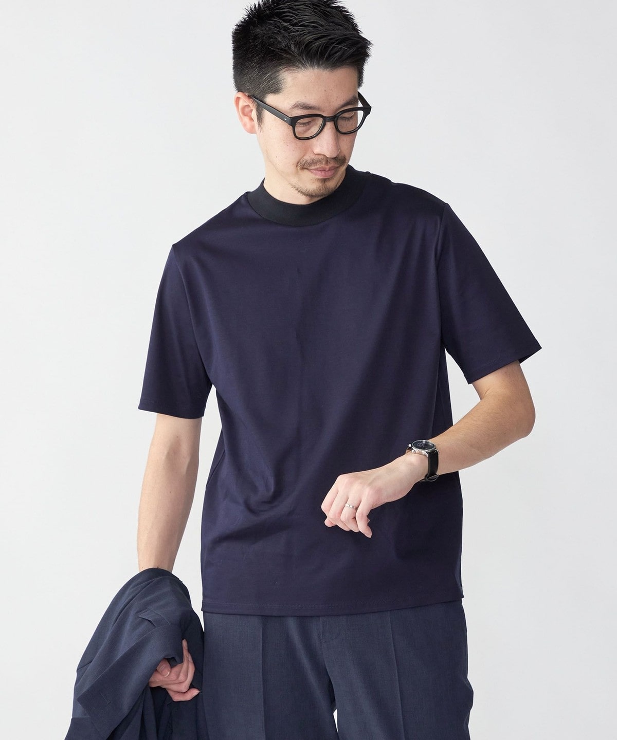 流行に オムプリッセ jk123 長袖tシャツ ネイビー 2サイズ トップス ...