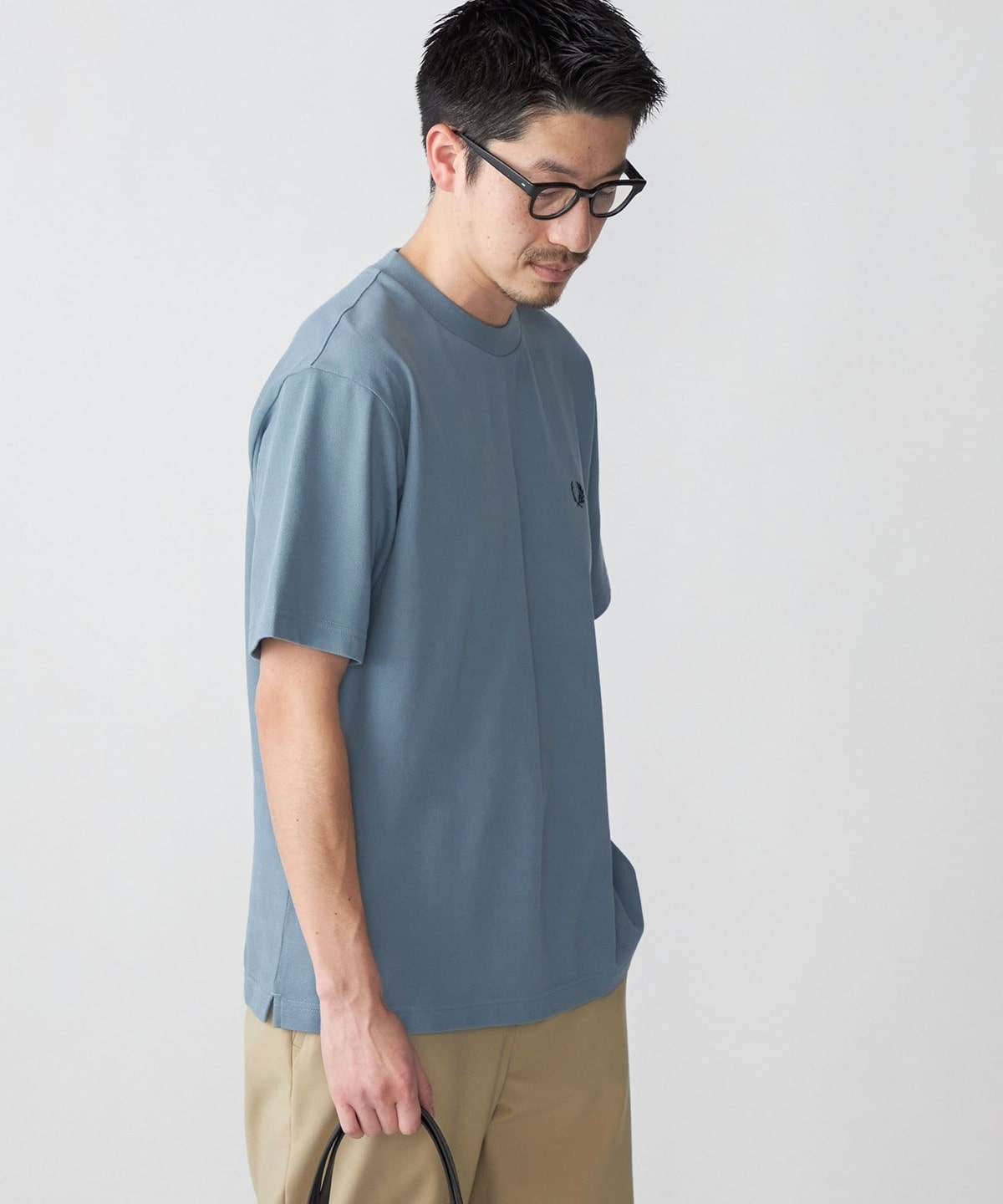 SHIPS別注】FRED PERRY: SOLOTEX（R) 鹿の子 ワンポイント ロゴ T