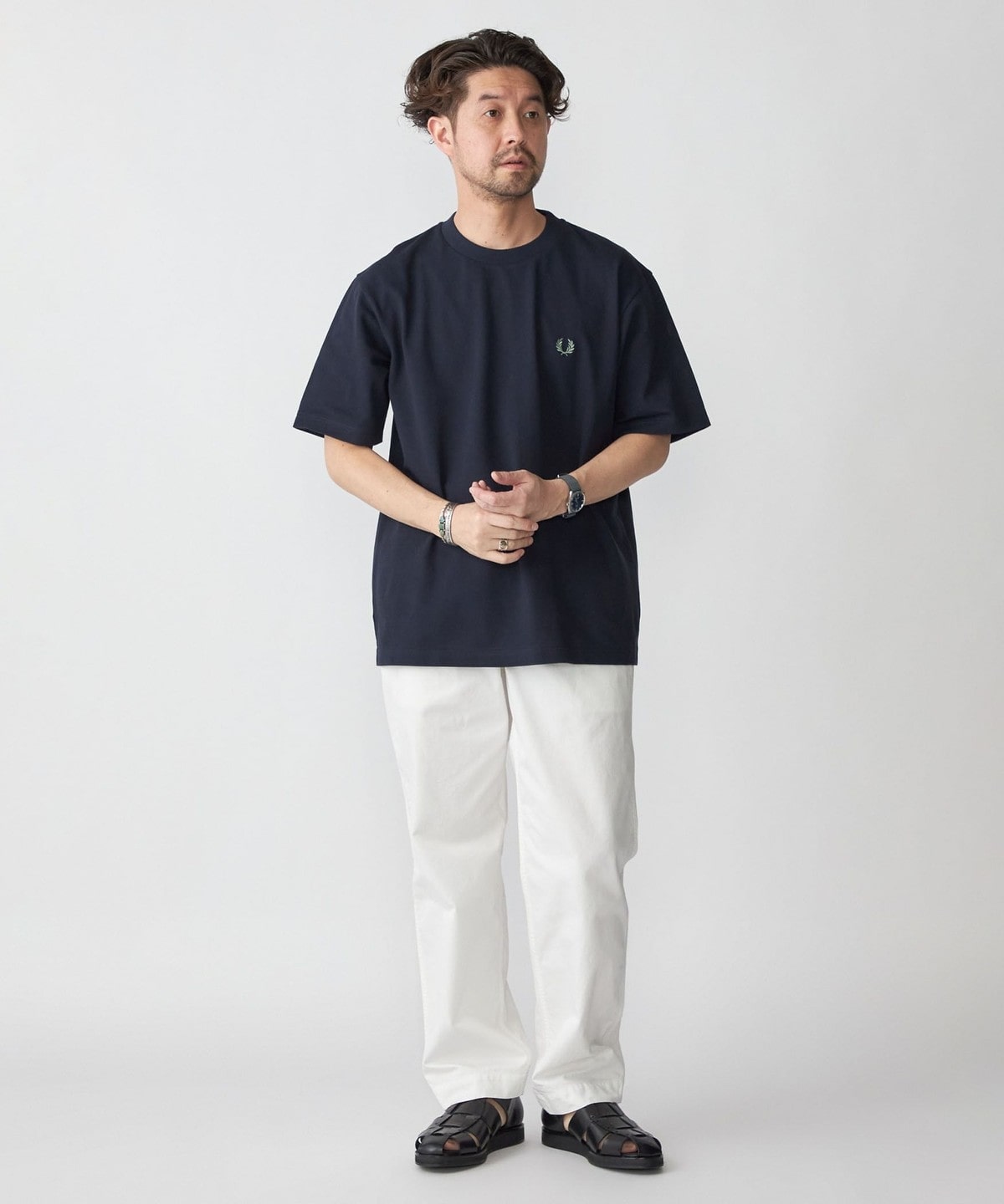 FRED PERRY × BEAMS / 別注 芯白カノコ ポケットTシャツ - Tシャツ