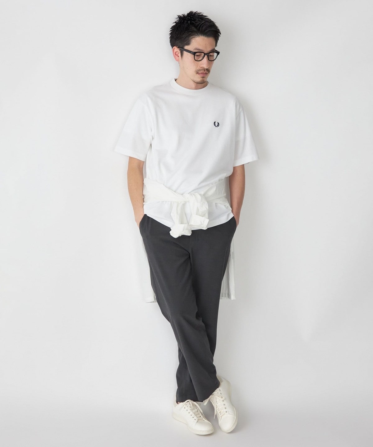 SHIPS別注】FRED PERRY: SOLOTEX（R) 鹿の子 ワンポイント ロゴ T