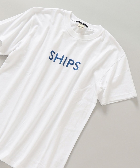 SHIPS: ロゴ エンブロイダリー Tシャツ: Tシャツ/カットソー SHIPS