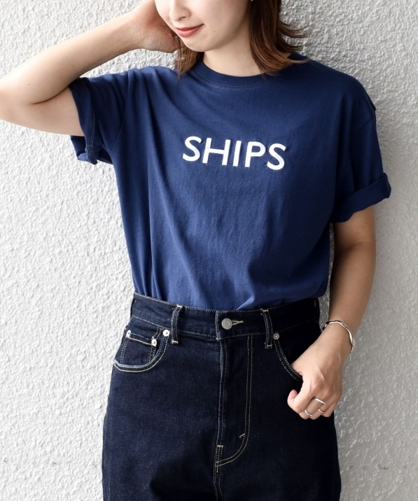 SHIPS: ロゴ エンブロイダリー Tシャツ: Tシャツ/カットソー SHIPS