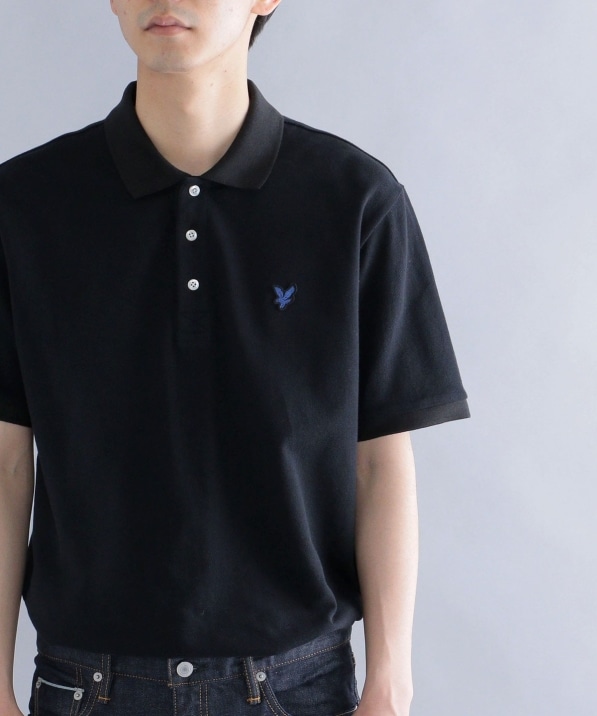 SHIPS別注】: Lyle&Scott ワンポイント ロゴ 鹿の子 ポロシャツ: T