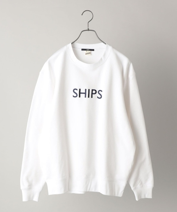 SHIPS: 刺繍 SHIPS ロゴ ユニセックス クルーネック スウェット