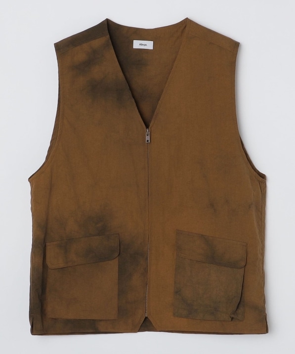 Allege: KAGO DYED ZIP VEST カーゴジップベスト: アウター/ジャケット