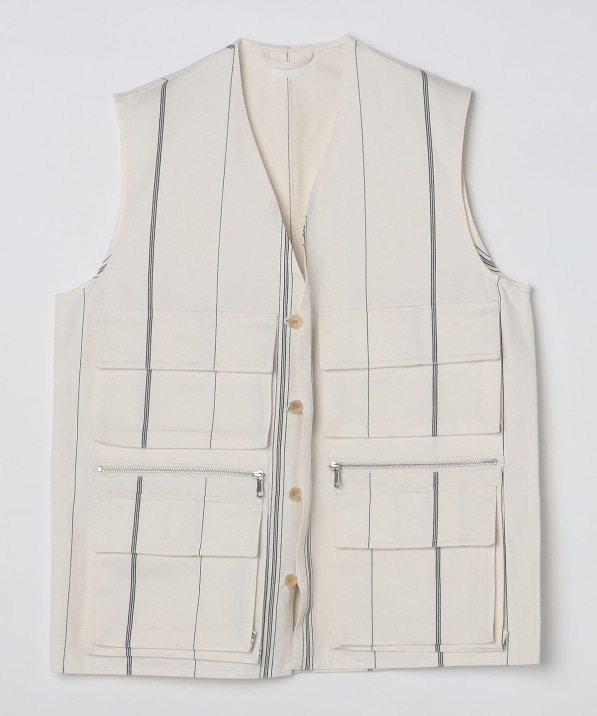 SEEALL: POCKET GILET STRIPE