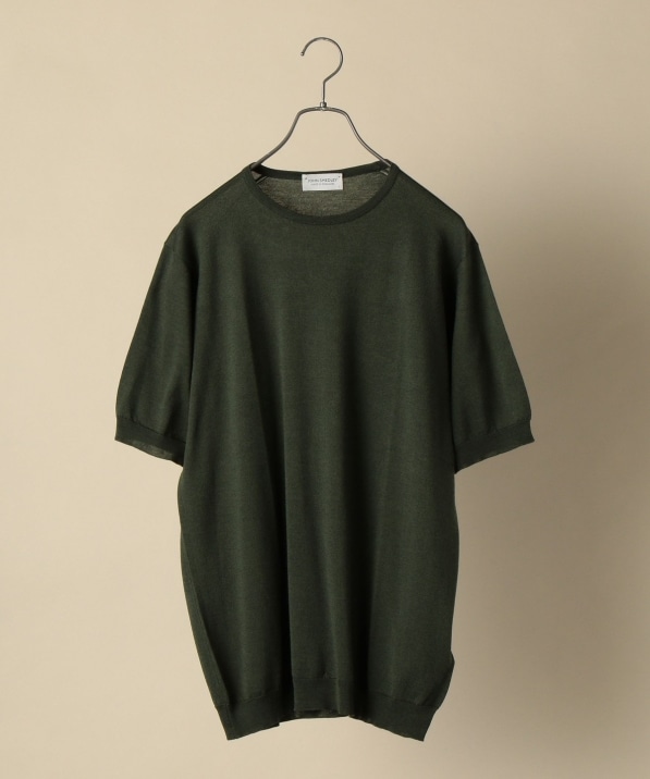 JOHN SMEDLEY:BELDEN ANGLO INDIAN GAUZE ニットTシャツ: トップス