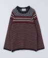 NOMA t.d.: CHECKER & STRIPE SWEATER bh