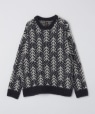 BATONER: CEDER JACQUARD MOHAIR CREW NECK lCr[