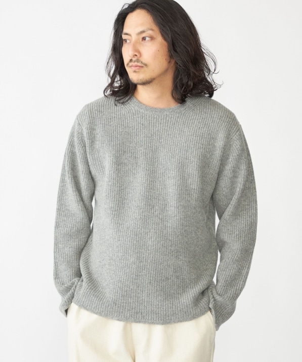 シップス/SHIPS: ウール リサイクルカシミヤ 畦編み クルーネック ニット オレンジ X-LARGE メンズ ニット・セーター(SHIPS)マルイ 通販 オレンジ