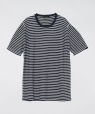 ROBERTO COLLINA: LINEN BORDER TEE l {[_[ TVc lCr[