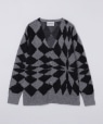 NOMA t.d.: JACQUARD DIAMOND CARDIGAN ubN