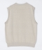 crepuscule: SILK LINEN CREW NECK VEST