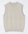 crepuscule: SILK LINEN CREW NECK VEST x[W