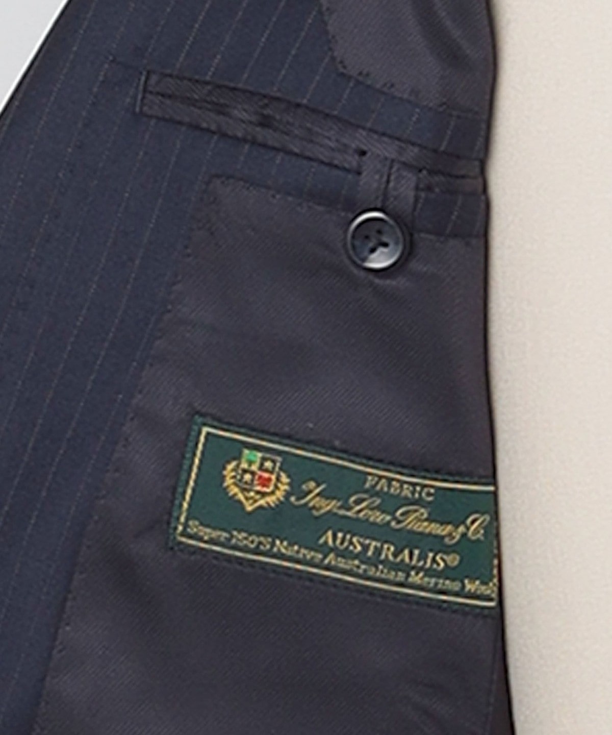 極美品□2022年製 ロロピアーナ Super150‘s Native Australian Melino Wool使用 スリーピーススーツ ネイビー 44 イタリア製 正規品64cmベスト身幅
