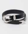 TORY LEATHER: 3PIECE SILVER BUCKLE ubN