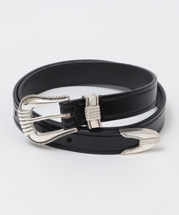 TORY LEATHER: 3PIECE SILVER BUCKLE