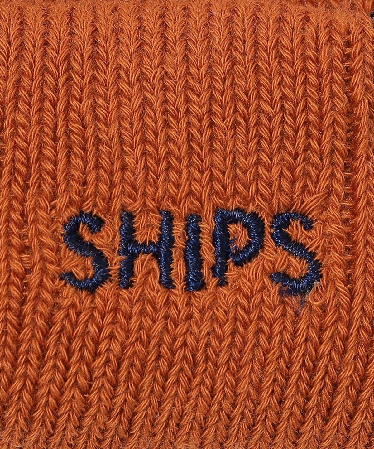 SHIPS: ワンポイント SHIPS ロゴ 刺繍 ロール ワッチ キャップ: 帽子