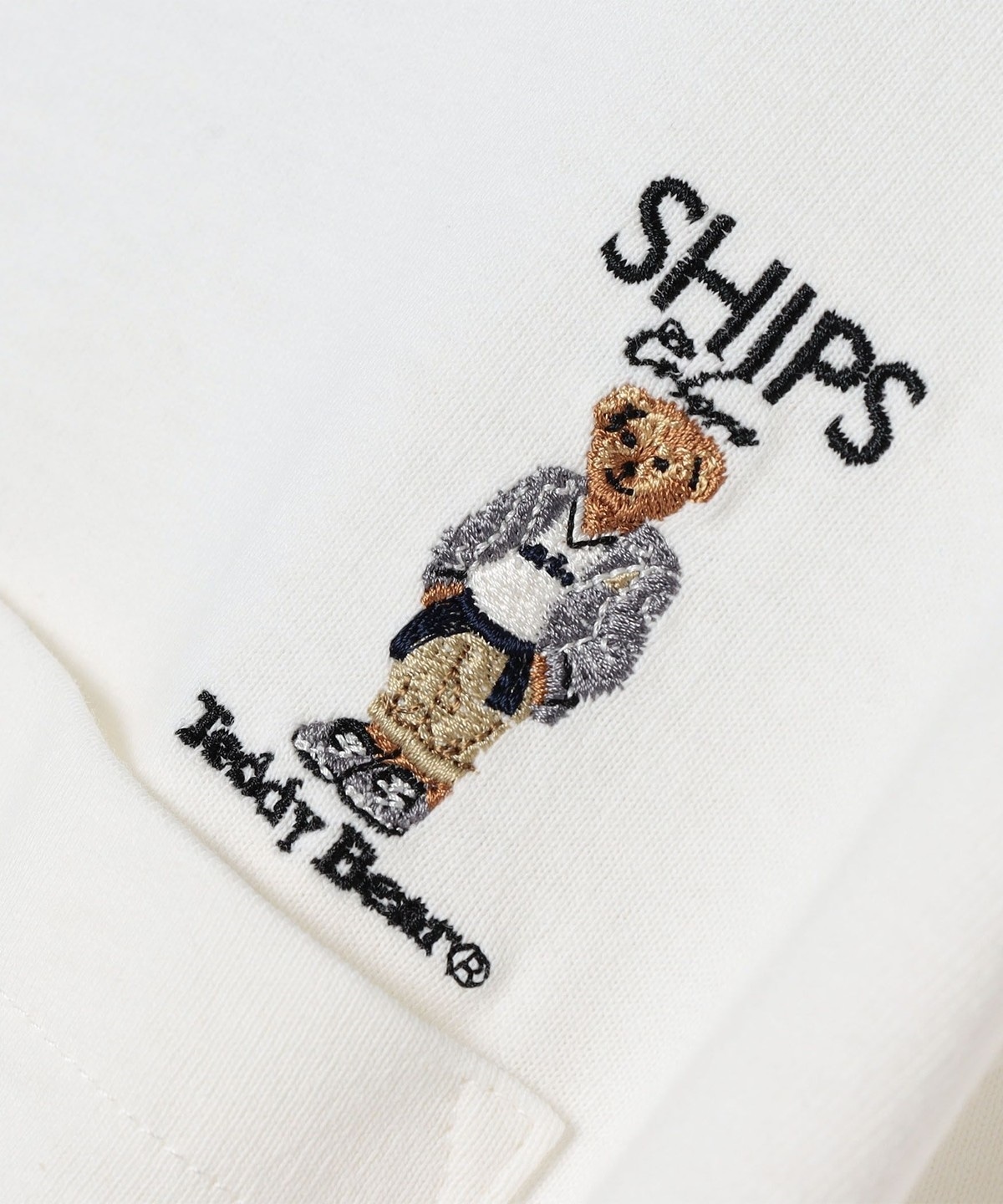 SHIPS Colors:Teddybear(R) ワンポイント ロングスリーブ TEE: T