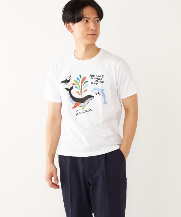 SHIPS Colors: パッチワーク プリント Tシャツ: Tシャツ/カットソー