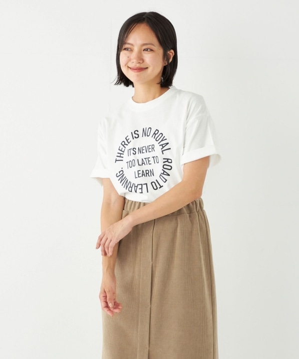 SHIPS Colors:〈洗濯機可能〉サークル ロゴ ルーズ TEE: Tシャツ