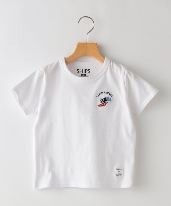 SHIPS Colors:〈洗濯機可能〉ハブラシステッチTEE(80～130cm): Tシャツ