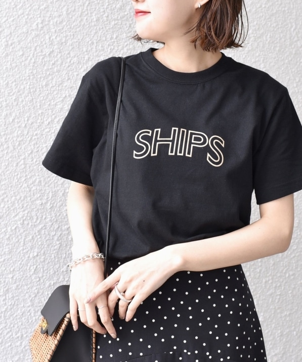 SHIPS ラウンド プリント ロゴ TEE ◇: Tシャツ/カットソー SHIPS 公式