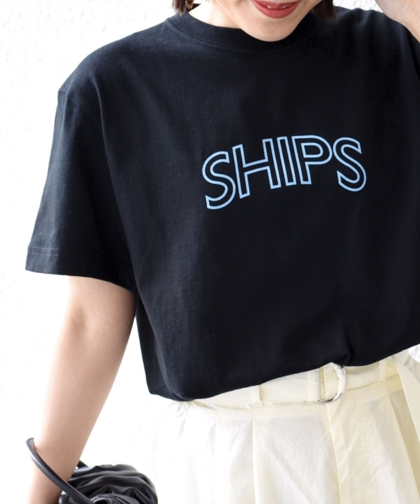 SHIPS ラウンド プリント ロゴ TEE ◇: Tシャツ/カットソー SHIPS 公式