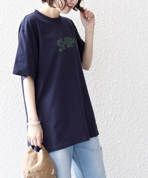 SHIPS ラウンド プリント ロゴ TEE ◇: Tシャツ/カットソー SHIPS 公式