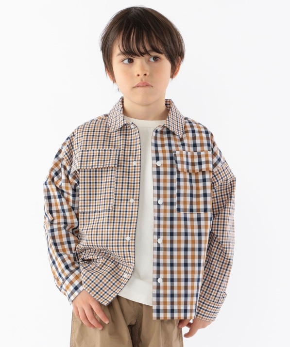 SHIPS KIDS:パターン ルーズ シャツ ジャケット(100～130cm): シャツ