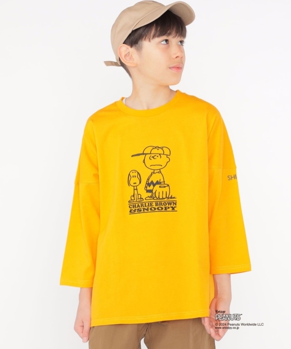 SHIPS KIDS:140～160cm / スヌーピー 7分袖 TEE: Tシャツ/カットソー