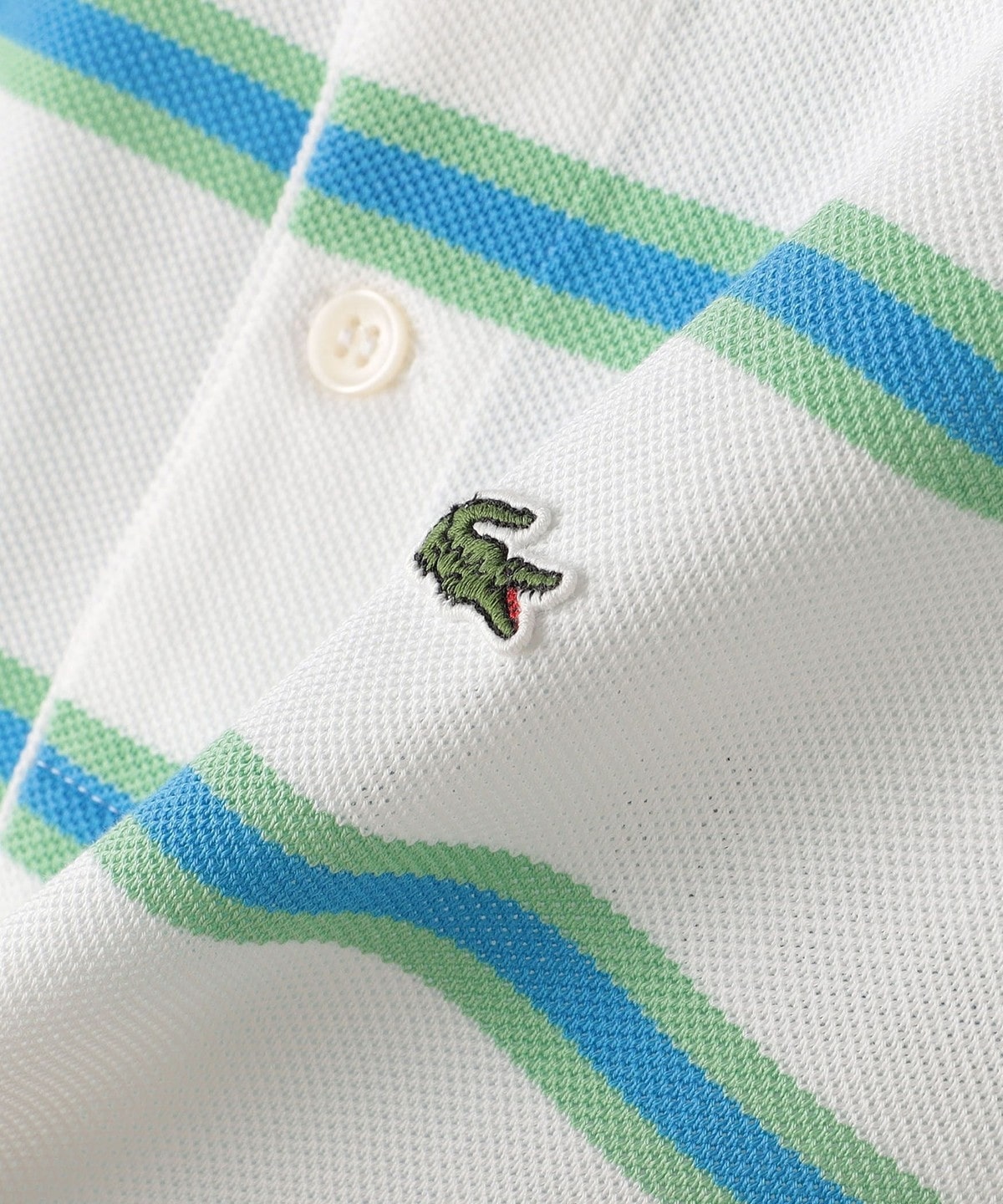 LACOSTE:100～130cm / ベーシック ボーダー ポロシャツ: Tシャツ