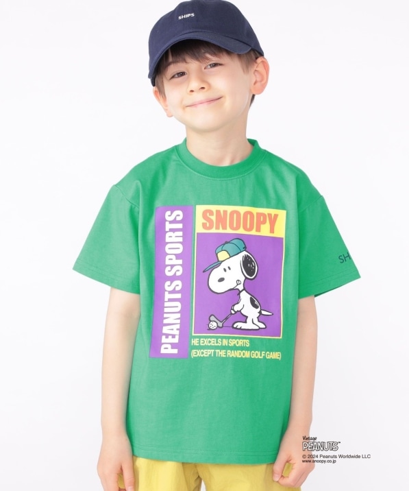 SHIPS KIDS:100～125cm / スヌーピー スポーツ 半袖 TEE: Tシャツ