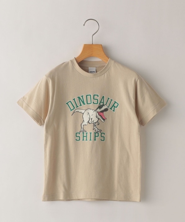 SHIPS KIDS:80～90cm / 恐竜 UV プリント 半袖 TEE: Tシャツ 