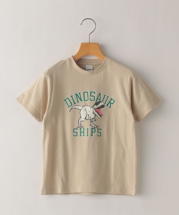 SHIPS KIDS:80～90cm / 恐竜 UV プリント 半袖 TEE: Tシャツ