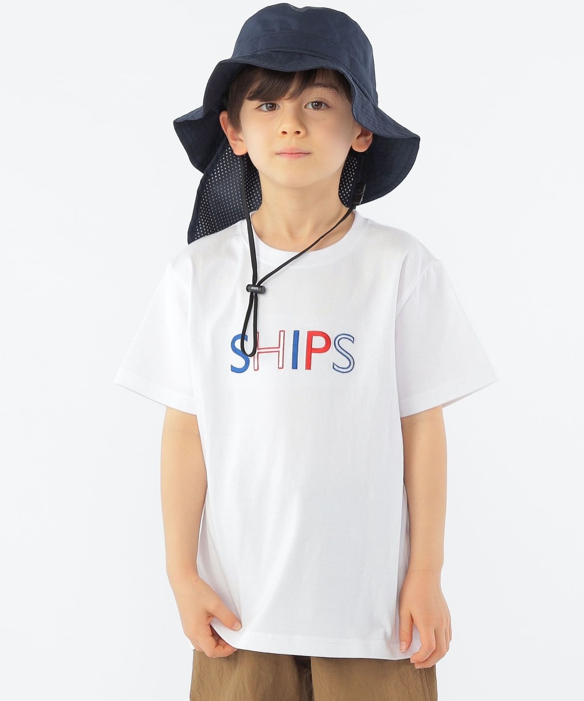 SHIPS KIDS:100～160cm / SHIPS ロゴ TEE: Tシャツ/カットソー SHIPS