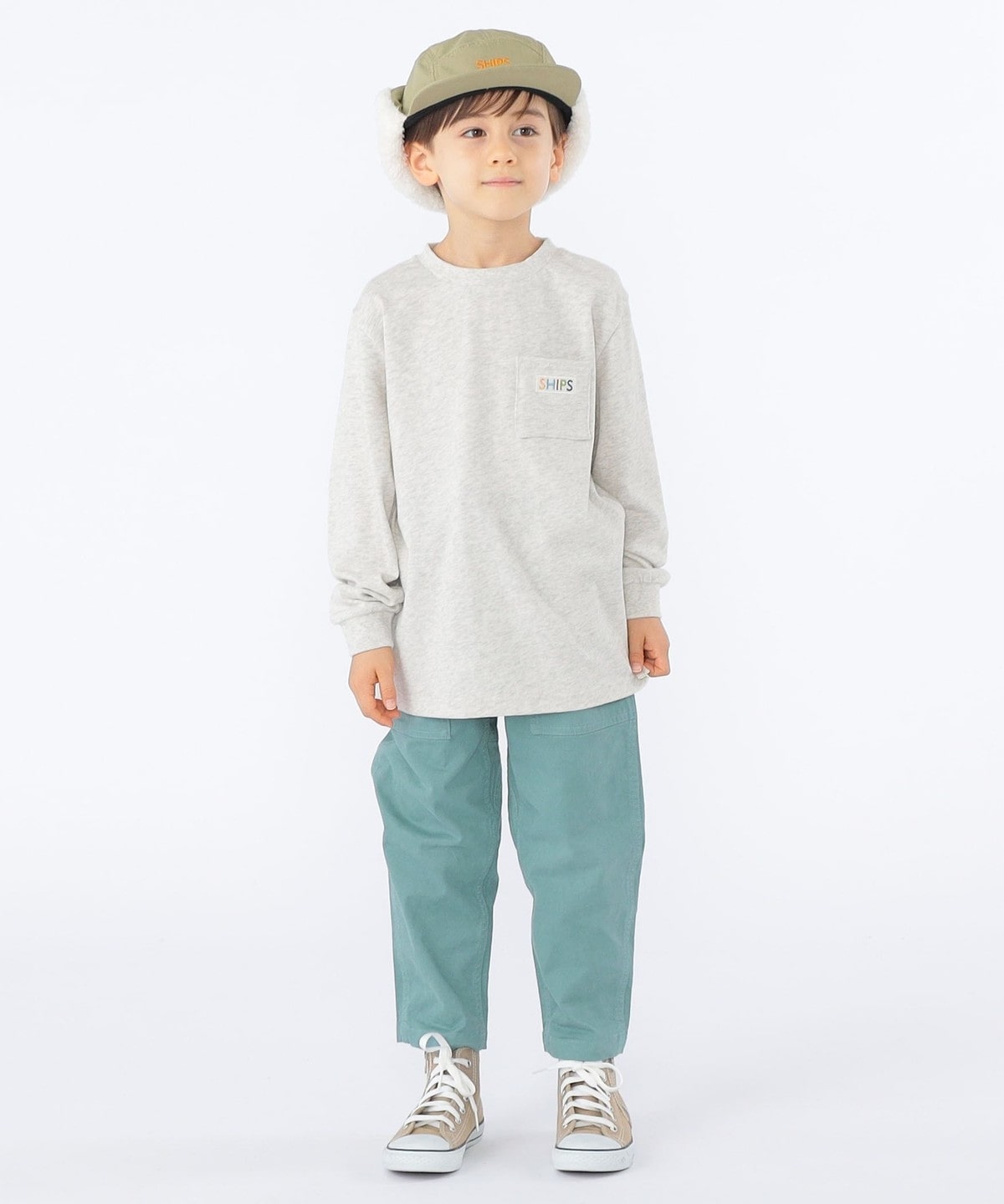 SHIPS KIDS別注】GRAMiCCi:100～160cm / クロップド パンツ: パンツ