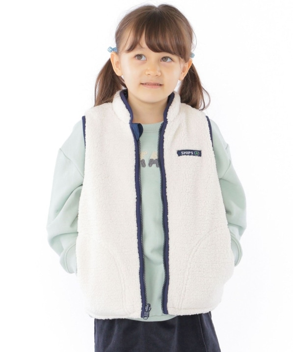 SHIPS KIDS:100～130cm / ＜撥水/洗える＞フラワー ボア リバーシブル ベスト: アウター/ジャケット SHIPS  公式サイト｜株式会社シップス