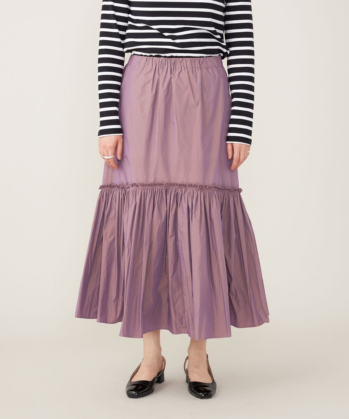 quaranciel:〈洗濯機可能〉ソリッド タフタ スカート: スカート SHIPS