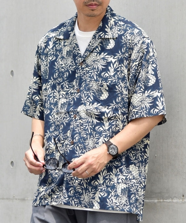 SHIPS any別注】HOOKANO: 〈手洗い可能〉 レーヨン アロハシャツ
