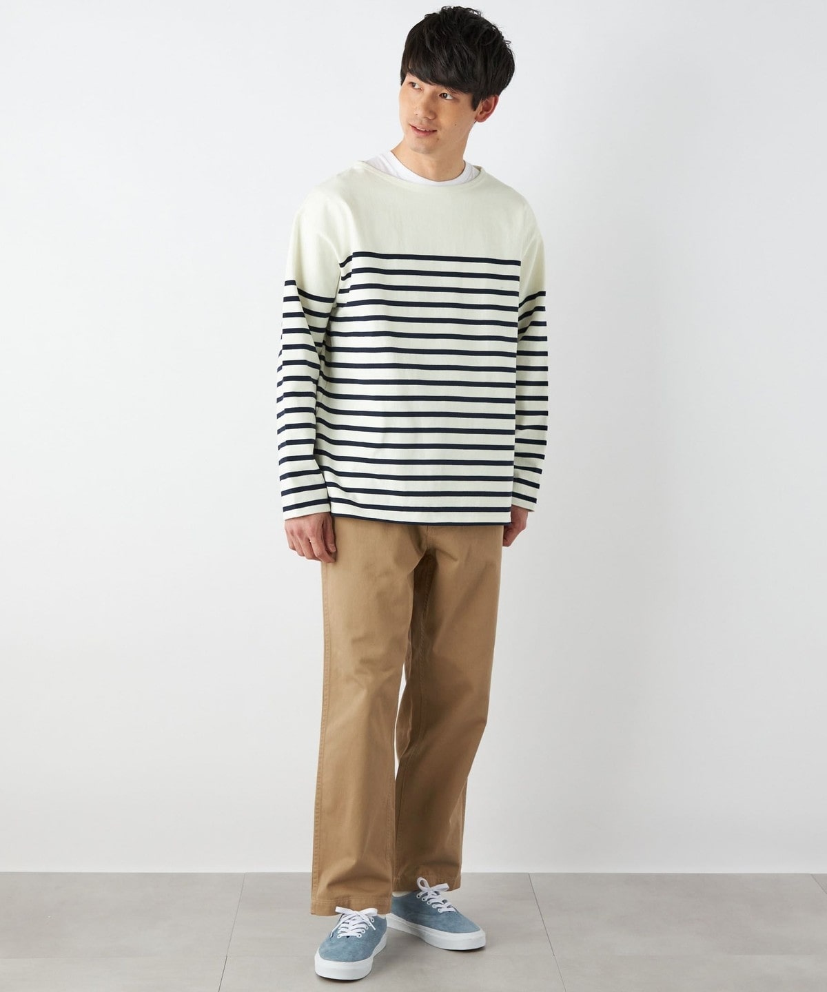 SHIPS any: STANDARD ボートネック ボーダー ロンT 2023 <MENS>: T