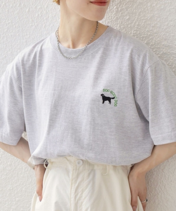 SHIPS any: ワンポイント ロゴ 刺繍 ”GOOD DOG” Tシャツ◇: Tシャツ