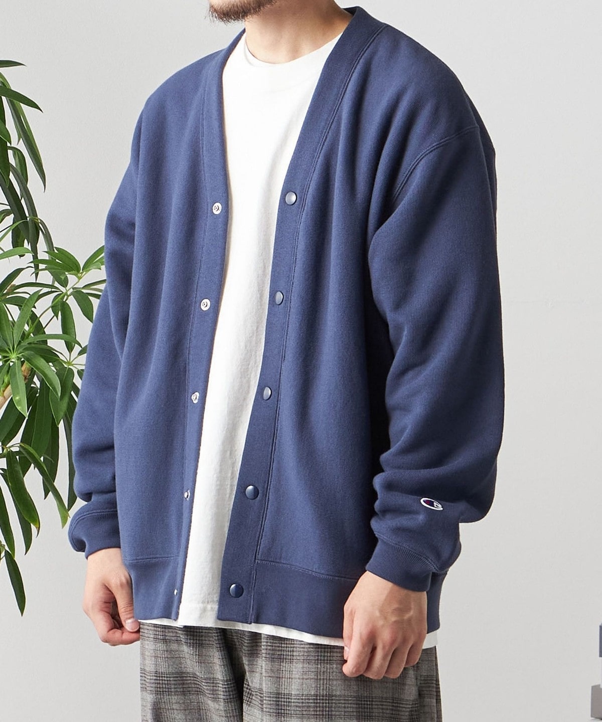 Champion Reverse Weave NAVY カーディガン-