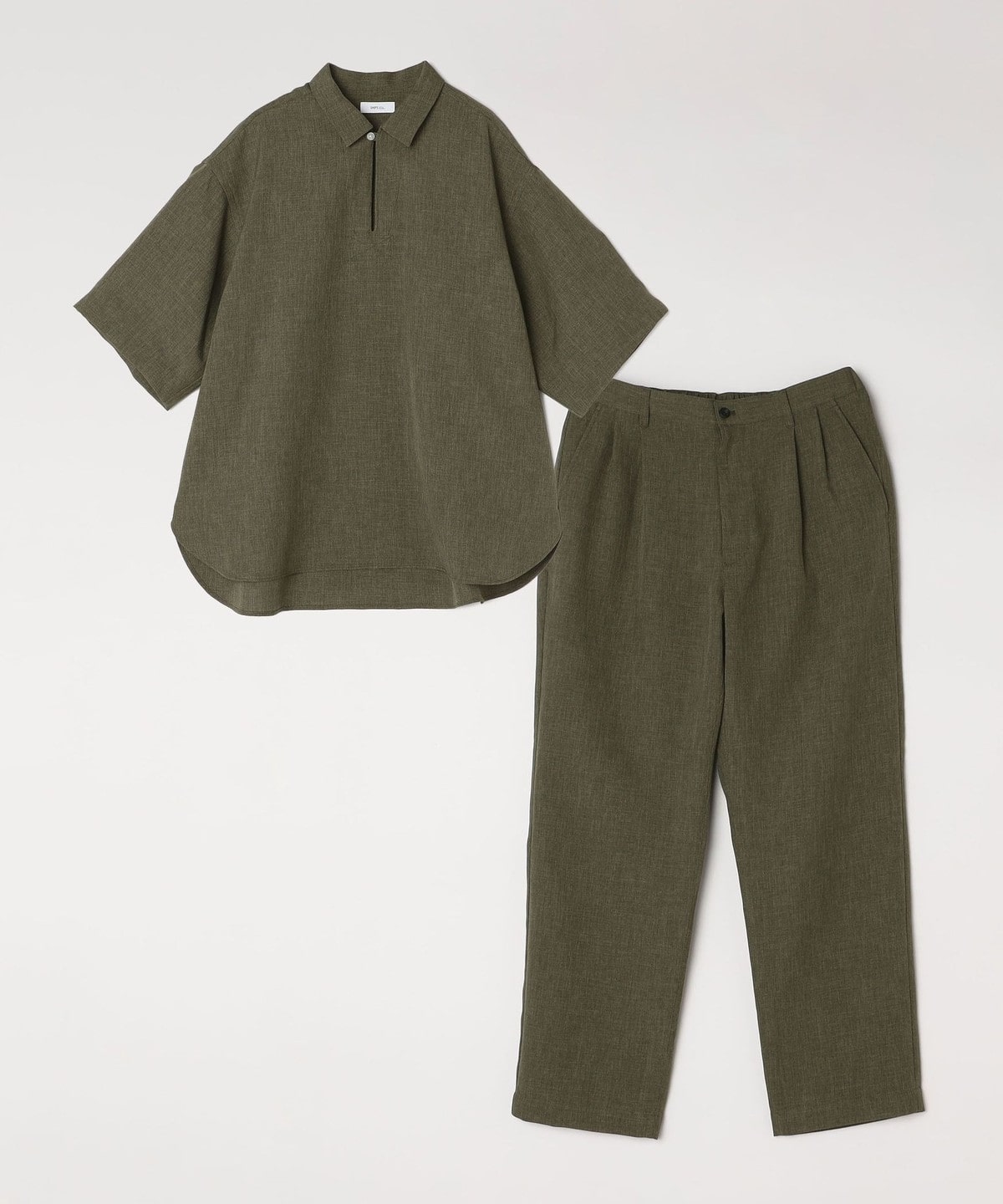 SHIPS any:〈洗濯機可能〉リネンライク セミワイド パンツ(セットアップ対応) 25SS◇