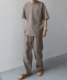 SHIPS any:〈洗濯機可能〉リネンライク セミワイド パンツ(セットアップ対応) 25SS◇